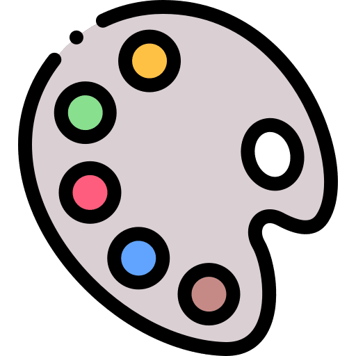 Painting palette interface artist painting palette icon