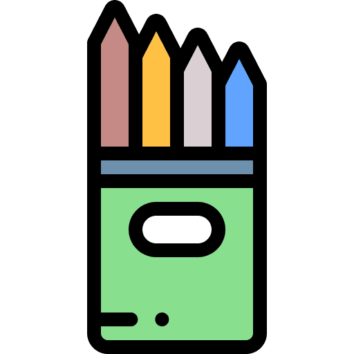 Pencilcase stationery school material education icon