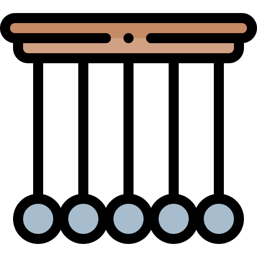 Pendulum physics science newtons cradle icon