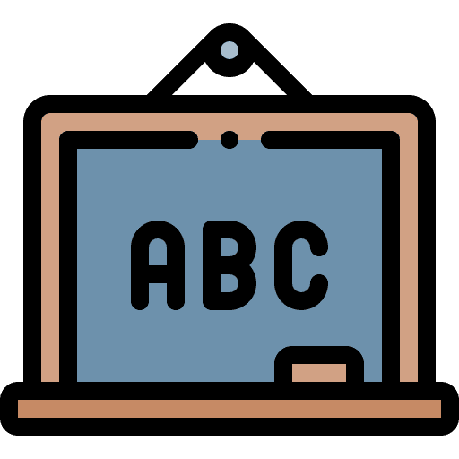 Blackboard school education class icon