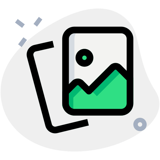 Stack photo picture files and folders icon