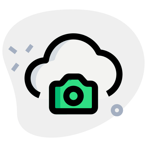 Cloud storage picture camera ui icon