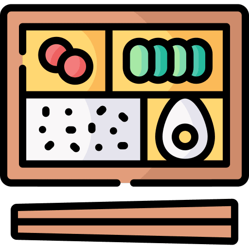 Bento japanese oriental rice icon