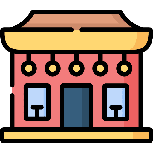 Restaurant architecture and city chinese restaurant icon