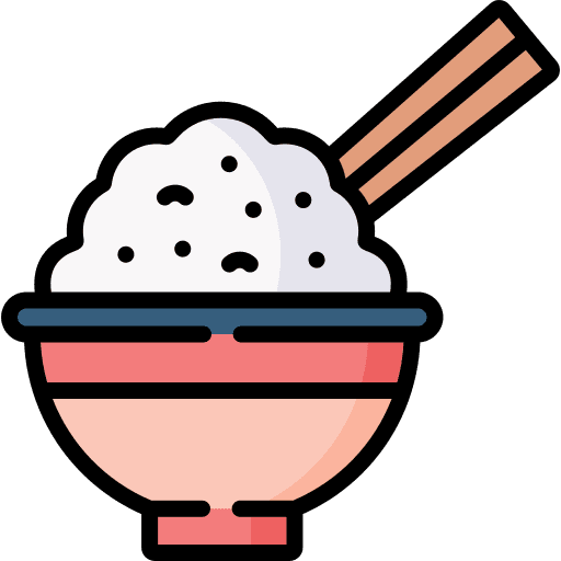 Rice bowl japanese food food icon