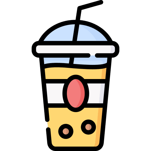 Thai tea glass drink refreshment icon