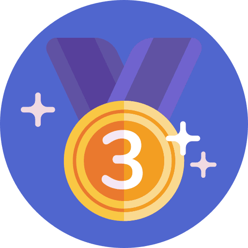3rd place medal recognition awards icon