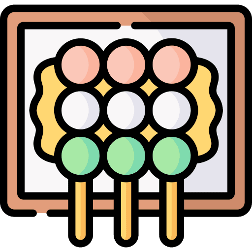 Dango oriental food and restaurant japan icon