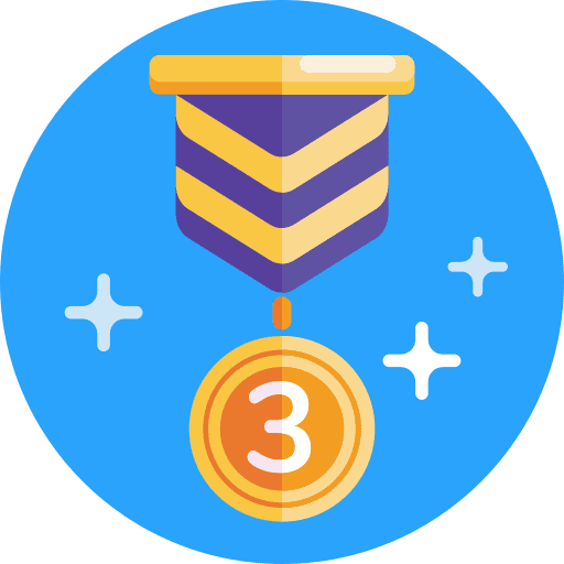 Number 3 awards number 3 recognition icon