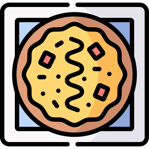 Okonomiyaki meal japan pizza icon