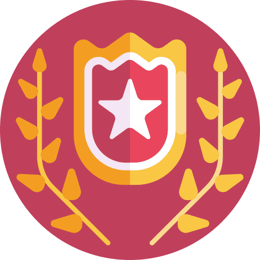 First prize sports and competition awards winner icon