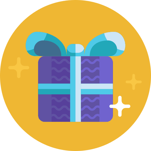 Gift birthday and party gift winner icon