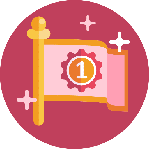 Gold 1st place recognition awards icon