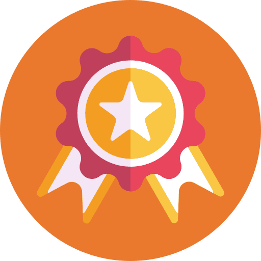 Gold medal prize sports and competition badges icon