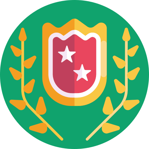 Second prize wreath badges recognition icon