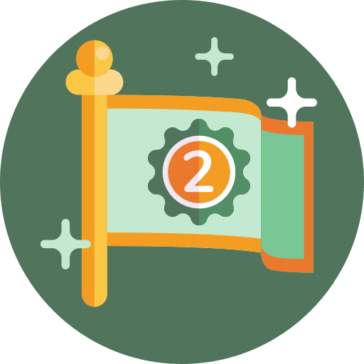 Silver awards flags recognition icon