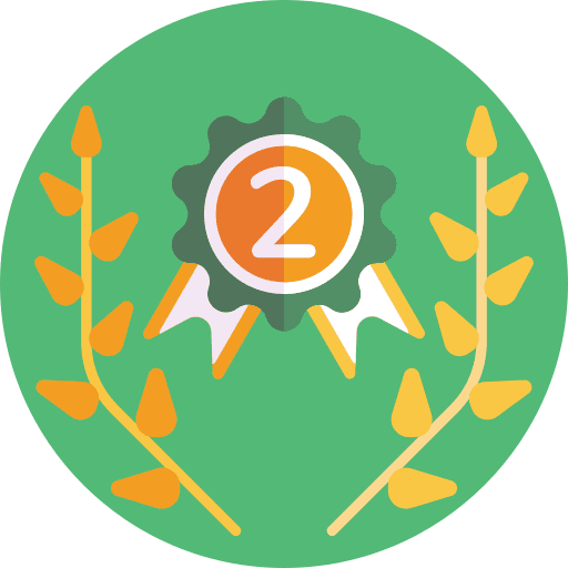 Silver medal silver medal badges second prize icon