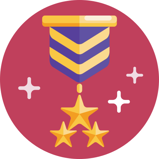 Third rank badges awards medal icon