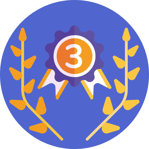 Bronze medal wreath badges bronze medal icon