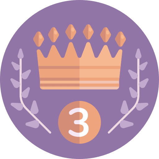 Crown awards 3rd place recognition icon