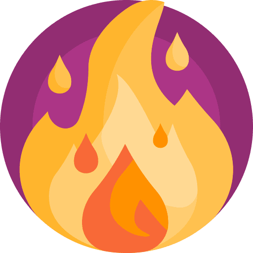 Fire flame nature danger icon