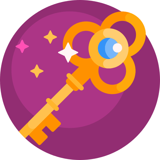 Key old antique magic icon