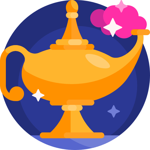 Magic lamp tools and utensils magic lamp arabia icon