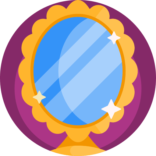 Mirror beauty decoration mirror icon