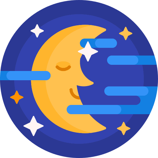 Moon astronomy outer space half moon icon