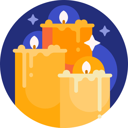 Candles magic spell halloween icon
