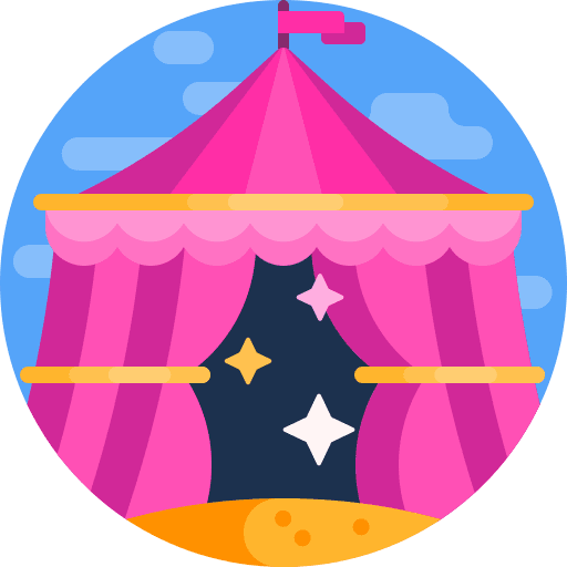 Tent tent magic attraction park icon