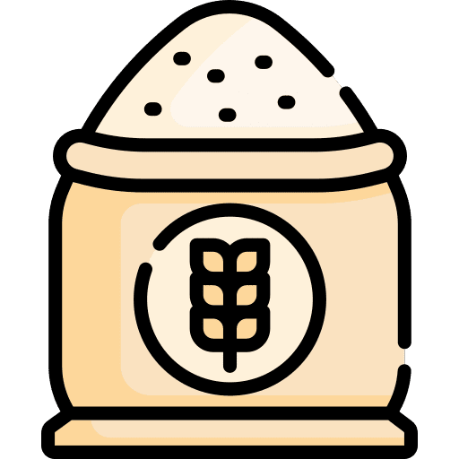 Flour powder cereal wheat icon