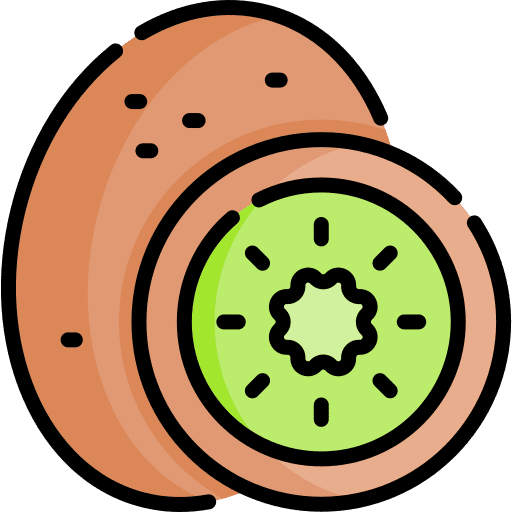 Kiwi vegetarian fruit food and restaurant icon