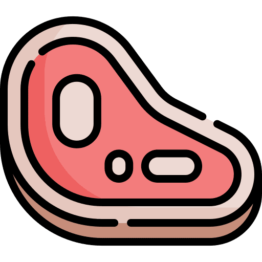 Meat butcher food steak icon