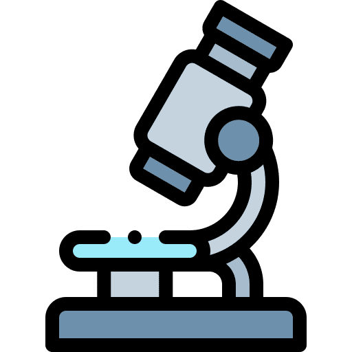 Microscope scientific electronics medical icon