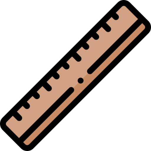 Ruler measuring tape tools drawing icon