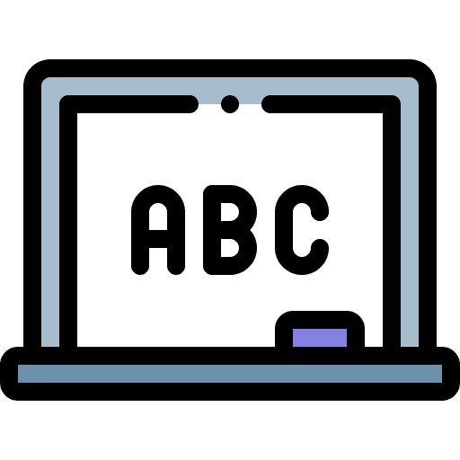 Whiteboard grammar classroom whiteboard icon