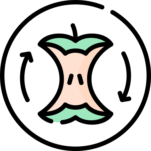 Compostable ecology and environment fruit eaten icon