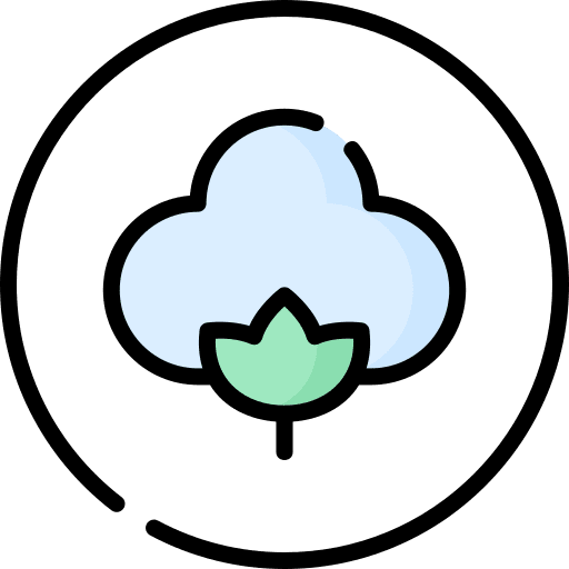 Organic cotton organic cotton eco friendly fabric ecology and environment icon