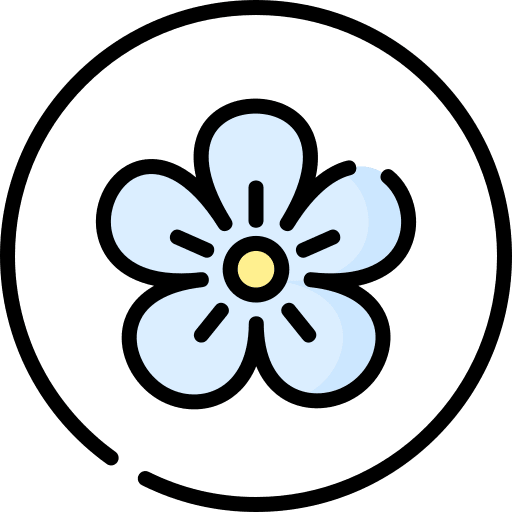 Organic linen petals ecology and environment flower icon