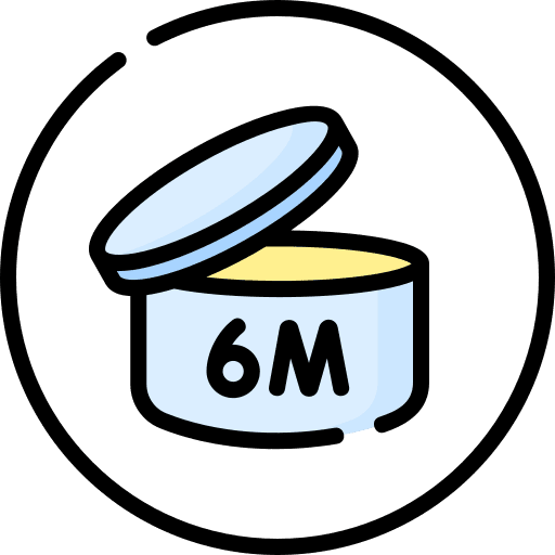 Period after opening product useful shapes and symbols icon