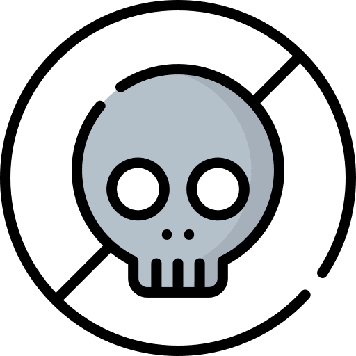 Toxic skull signaling danger icon