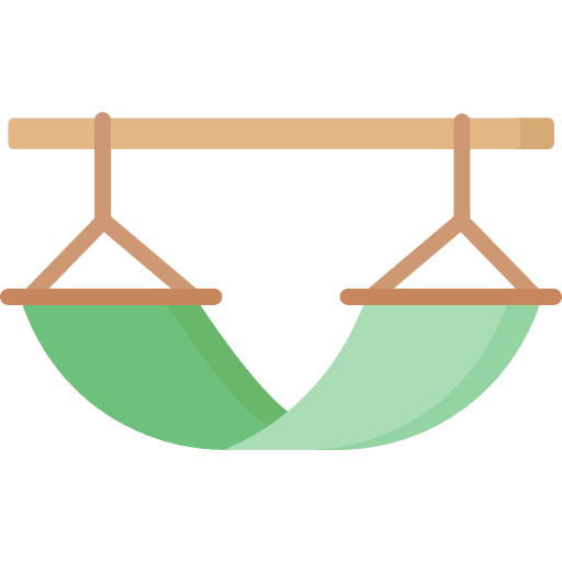 Hammock resting furniture and household relaxing icon
