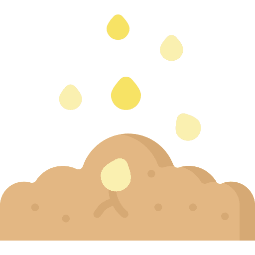 Seeding seeding farming and gardening plant icon