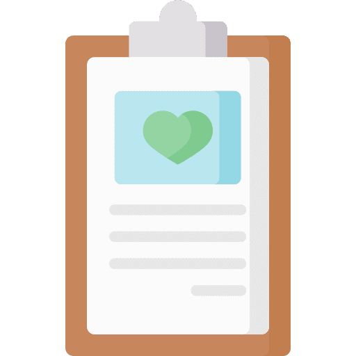 Clipboard files and folders report document icon