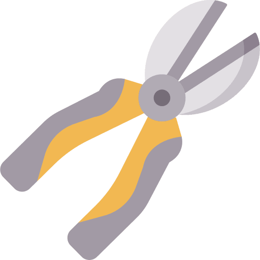 Pruners construction and tools farming and gardening cut icon