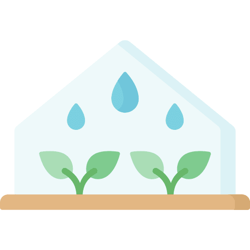 Greenhouse plants heat agriculture icon