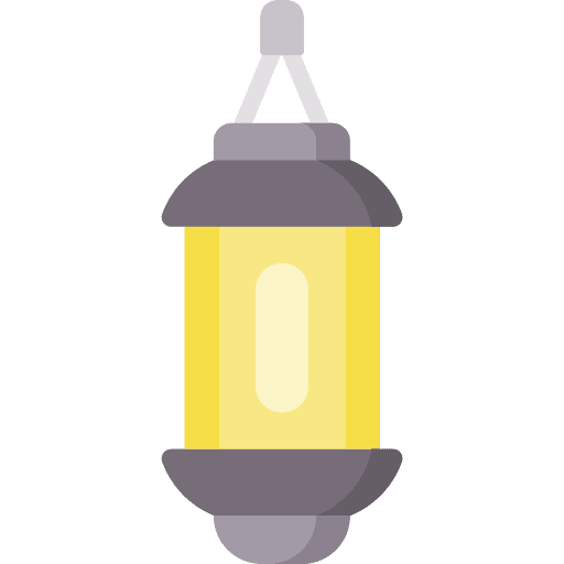 Lantern fire oil lamp light icon