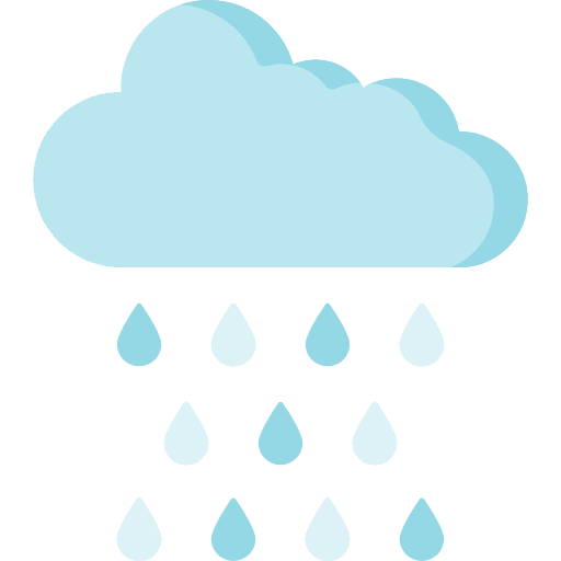 Rainy climate weather cloud icon