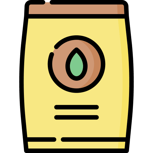 Seed bag agriculture organic package icon